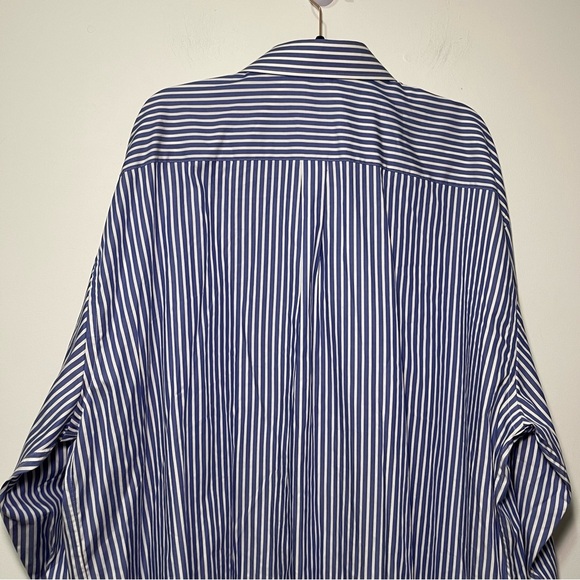 Peter Millar Men’s Blue White Striped Cotton Shirt in size 3XL Seaside Finish - Picture 8 of 10